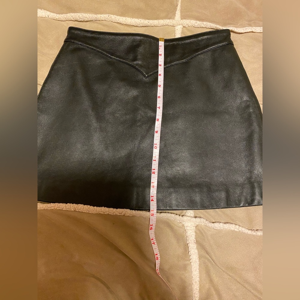 Leather Mini Skirt - image 4